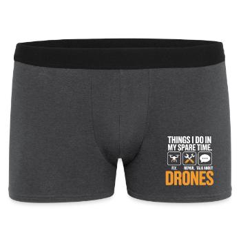 Drones : Discussion sur la réparation de mouches pendant le temps libre - Boxer Homme - charbon - Devant