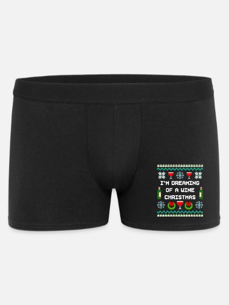 Wine christmas Ugly Xmas - Men's Boxer Shorts - black