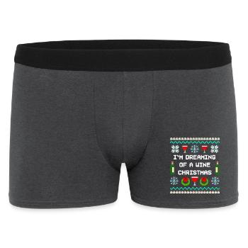 Vin, Noël, Vilain Noël - Boxer Homme - charbon - Devant