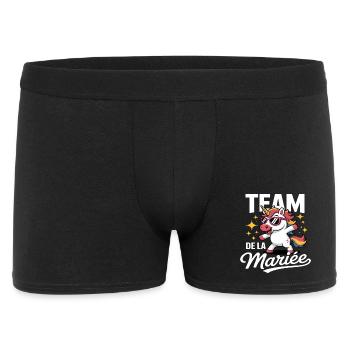 Team De La Mariée Humour EVJF Licorne Cadeau - Boxer Homme - noir - Devant