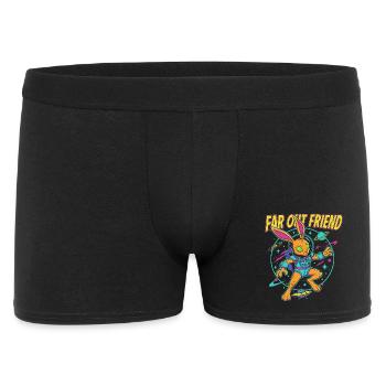 Far Out Bunny Weltraum - Männer Boxer Shorts - Schwarz - Vorne