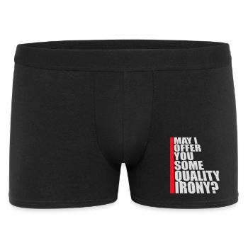 Puis-je vous offrir un peu d’ironie de qualité, Lustiger Spruch - Boxer Homme - noir - Devant