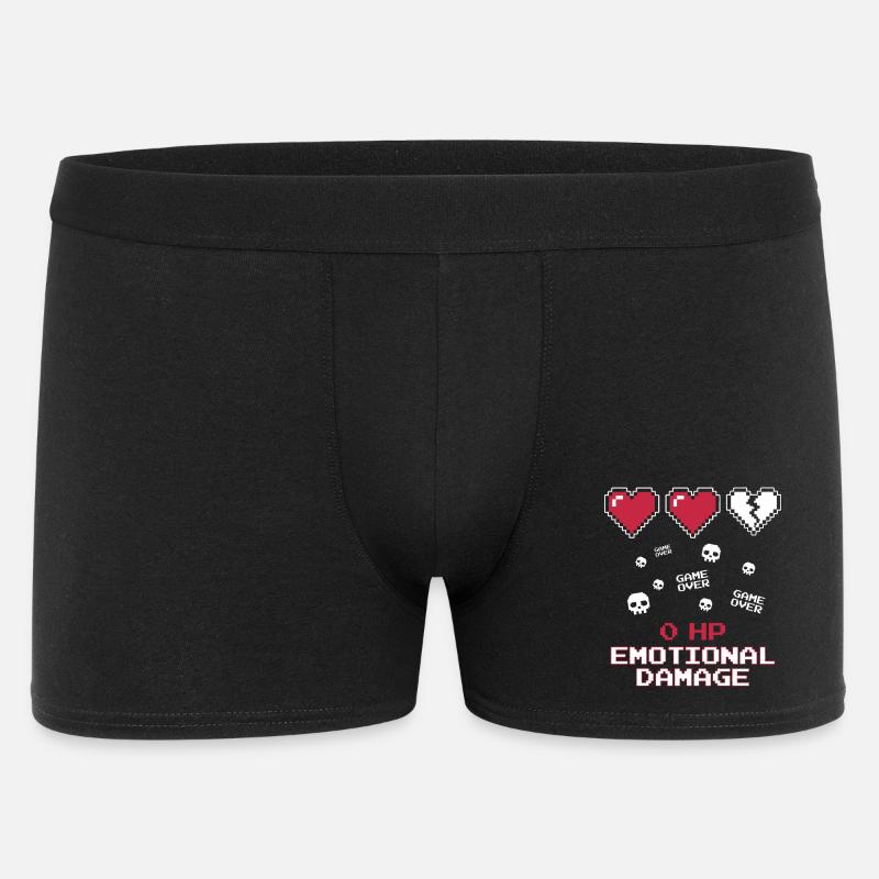 Emotional Damage Pixel - Männer Boxer Shorts - Schwarz