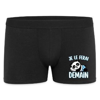 Funny T-Shirt "Je Le Do" Tomorrow - Funny Phrase - Boxer Homme - noir - Devant
