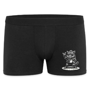 Retro Boar Rock Music Gift Funny - Men's Boxer Shorts - black - Front