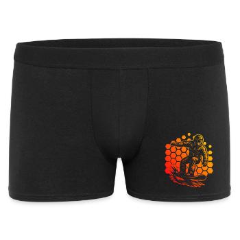I love snowboard cool motif for snowboard - Men's Boxer Shorts - black - Front