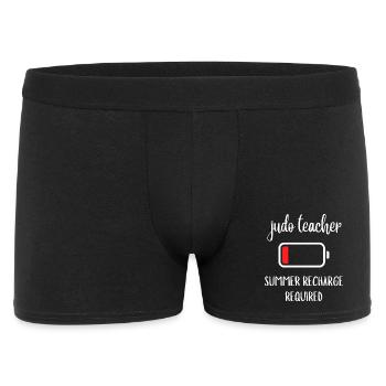 Judo Teacher Summer Recharge Required Gift - Men's Boxer Shorts - black - Front