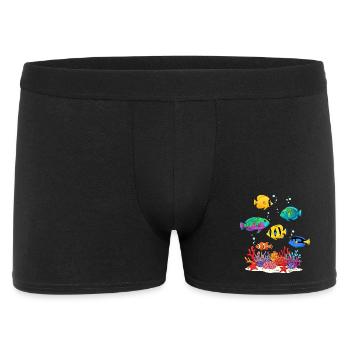 Costume de poisson d’aquarium Océan sous-marin - Boxer Homme - noir - Devant