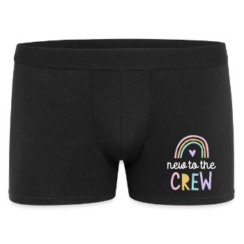 New to the Crew Baby Gift Pregnant 2026 - Men's Boxer Shorts - black - Front