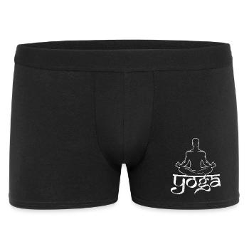 Silhouette Yoga Méditation Bien-être Relaxation - Boxer Homme - noir - Devant