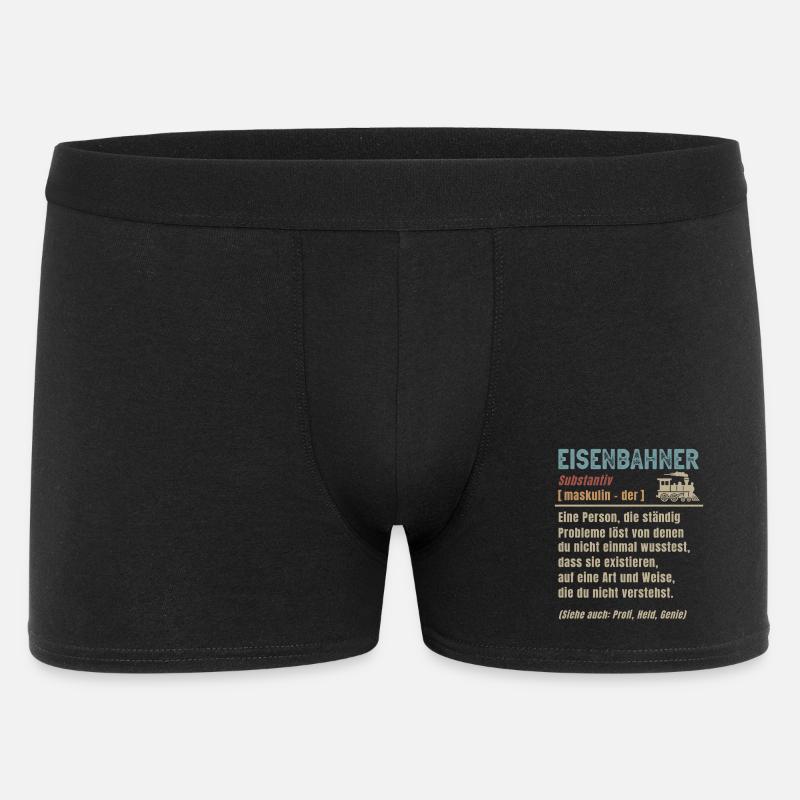 Eisenbahner Definition Eisenbahn Lokomotive - Männer Boxer Shorts - Schwarz