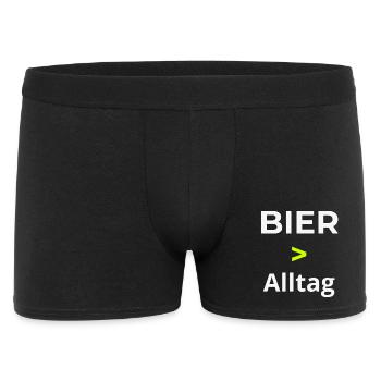 Bier > Alltag Shirt – Lustiges Frühlingsfest Bier  - Männer Boxer Shorts - Schwarz - Vorne