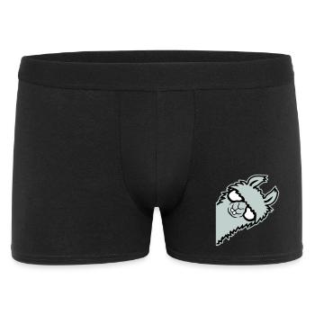 lama mentant nerd de lunettes arrogant animal drôle - Boxer Homme - noir - Devant