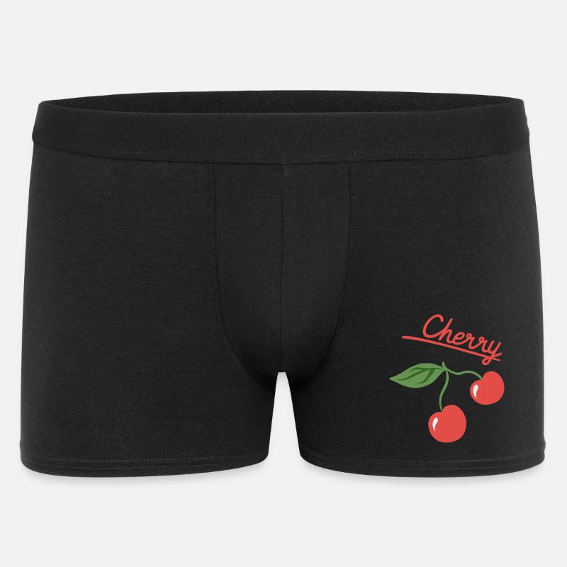 Cherry Fruit Summer Design - Männer Boxer Shorts - Schwarz