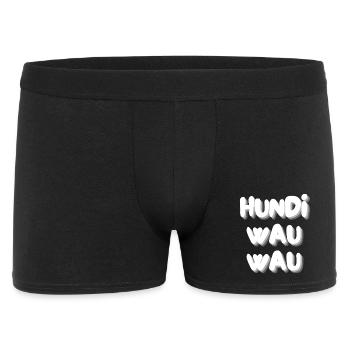 hundi wau wau - Männer Boxer Shorts - Schwarz - Vorne