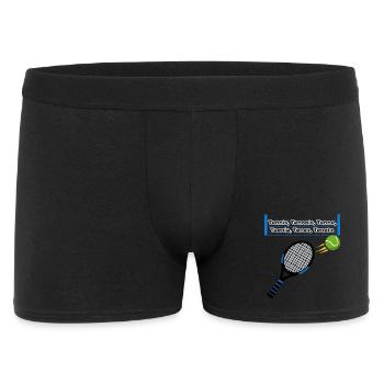 Etymologie: Tennis - Männer Boxer Shorts - Schwarz - Vorne
