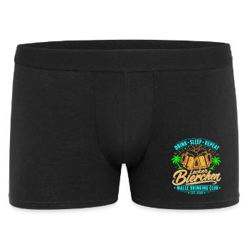 Malle 2026 Lecker Bierchen Malle Drinking Club - Männer Boxer Shorts - Schwarz - Vorne