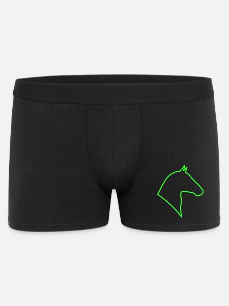 Horse Outline in Green - Men's Boxer Shorts - black