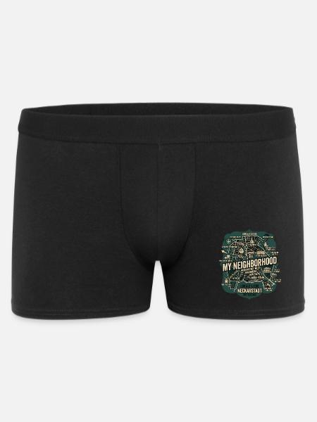 Mannheim Neckarstadt - Männer Boxer Shorts - Schwarz