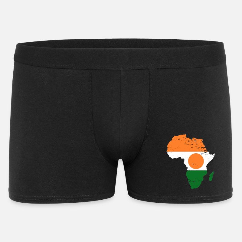 Niger_Flagge_Afrika_used - Männer Boxer Shorts - Schwarz