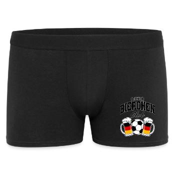 Lecker Bierchen Club Fußball Deutschland - Männer Boxer Shorts - Schwarz - Vorne
