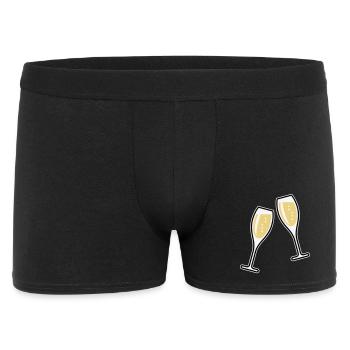 2 Sektgläser (Sekt / Oval / Zu / 3C) - Men's Boxer Shorts - black - Front