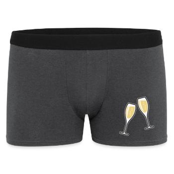 2 Sektgläser (Sekt / Oval / Zu / 3C) - Men's Boxer Shorts - charcoal grey - Front