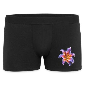 Glowing Lily Abstract Floral Art Motif - Men's Boxer Shorts - black - Front