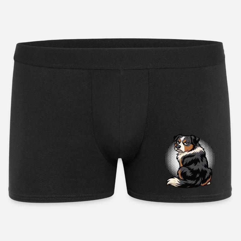 Berger australien Aussie Aussie Propriétaires Aussies - Boxer Homme - noir