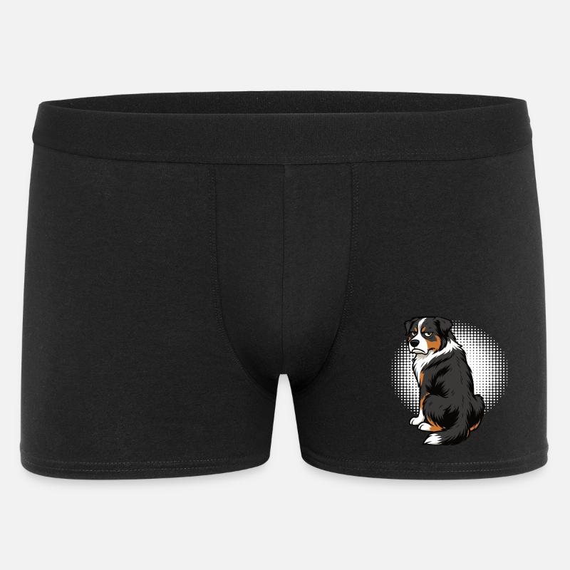 Australian Shepherd Aussie Aussiebesitzer Aussies - Männer Boxer Shorts - Schwarz