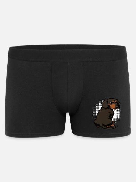 Dackel Dackelbesitzer Dackelhalter Dackelliebhaber - Männer Boxer Shorts - Schwarz