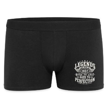 1957 Jahrgang geboren Legenden Vintage Geburtstag - Männer Boxer Shorts - Schwarz - Vorne
