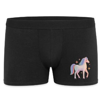 Colorful horse with stars - Men's Boxer Shorts - black - Front