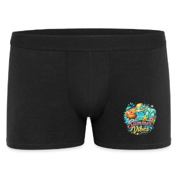 Ambiances estivales : Bonheur de plage et couleurs tropicales - Boxer Homme - noir - Devant