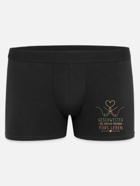 Geschwister Die Ersten Freunde - Männer Boxer Shorts - Schwarz