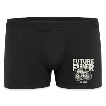 Zukünftiger Farmer Baby Tractor Vintage Dad - Männer Boxer Shorts - Schwarz - Vorne