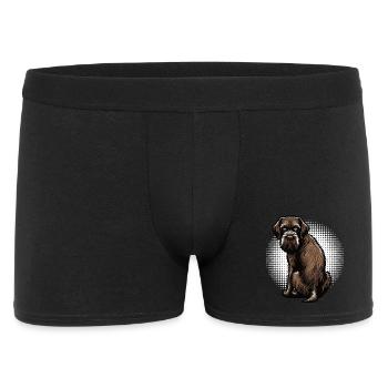 Deutsch Drahthaar Deutsch-Drahthaar Besitzer - Männer Boxer Shorts - Schwarz - Vorne