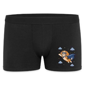 Super-héros beagle avec une cape - Boxer Homme - noir - Devant