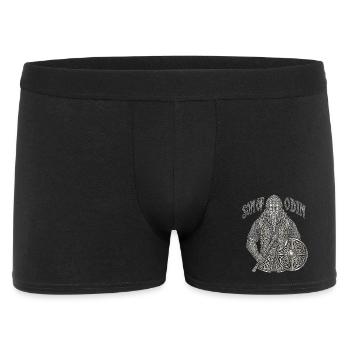 Son of Odin, Viking Krieger Knotenmuster Walhalla - Männer Boxer Shorts - Schwarz - Vorne