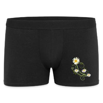 Rank with margerite and daisies - Men's Boxer Shorts - black - Front