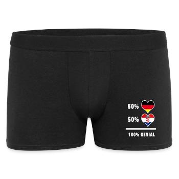 Germany and Croatia awesome / gift flag - Men's Boxer Shorts - black - Front