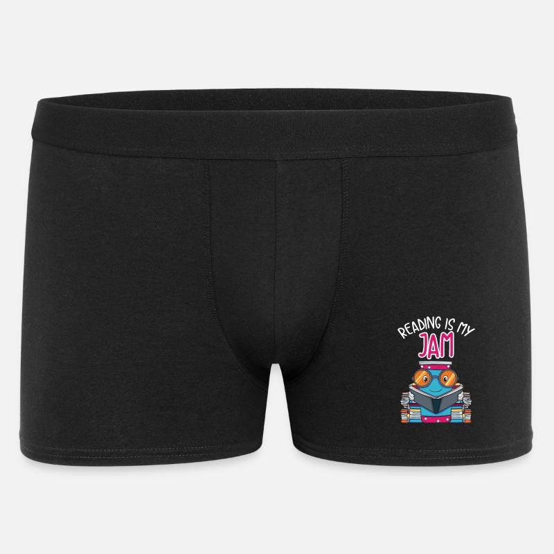 Bücher lesen Geschenk - Männer Boxer Shorts - Schwarz