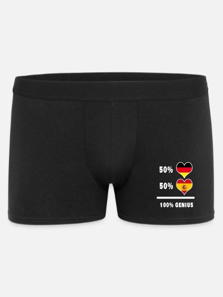 Germany and Spain Genial / Gift - Men's Boxer Shorts - black