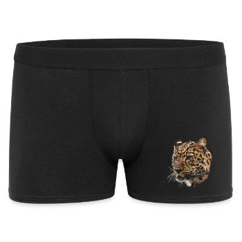 Toile tête de guépard, grands félins, motifs animaliers - Boxer Homme - noir - Devant