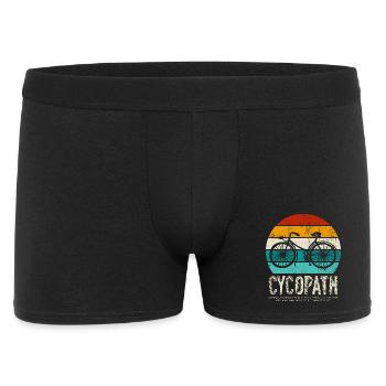 Cycopath Bicycle Retro Sunset - Männer Boxer Shorts - Schwarz - Vorne