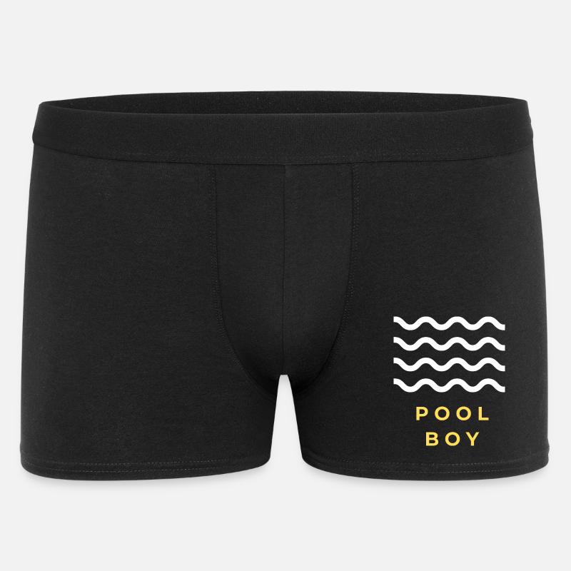 Cadeau de garçon de piscine - Boxer Homme - noir