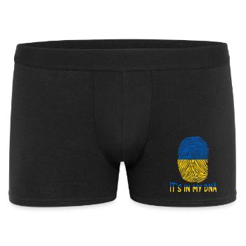 flag of Ukraine it's in my DNA gift idea - Men's Boxer Shorts - black - Front