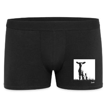 Collection Frise orientale : Agneaux de la digue - Boxer Homme - noir - Devant