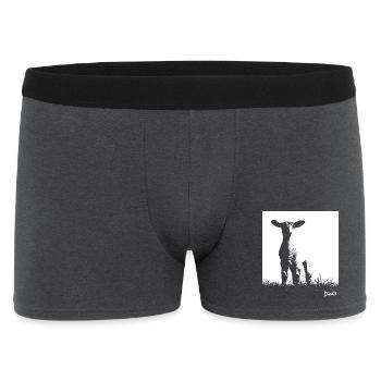 East Frisia Collection: Dyet Lambs - Men's Boxer Shorts - charcoal grey - Front