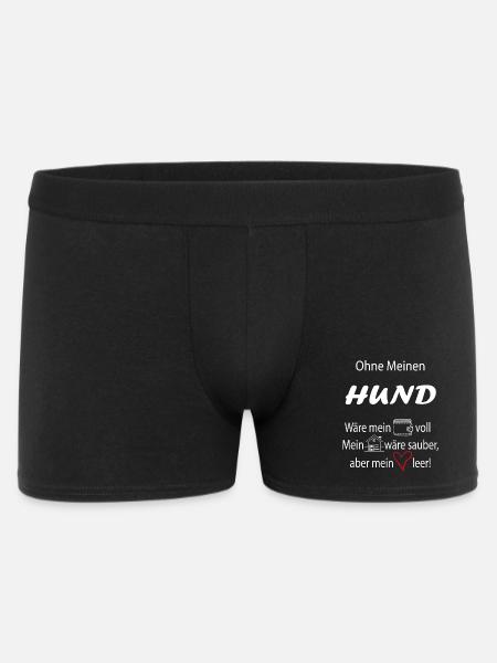 Ohne mein Hund - Männer Boxer Shorts - Schwarz